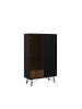 ebuy24 Vitrinenschrank Rye Schwarz 102 x 40 cm