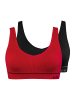 Nur Die  Bustier Retro in rot/schwarz