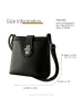 Toscanto Leder Umhängetasche Toscanto Tasche schwarz ca. 22cm