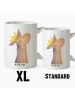 Mr. & Mrs. Panda Riesenkaffeetasse Lamakopf König ohne Spruch in Weiß