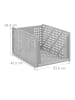 relaxdays 3 x Schrank Organizer in Grau - (B)33,5 x (H)24,5 x (T)43,5 cm