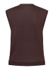More & More ärmellose, leichte Strickweste in chocolate