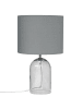 Beliani Tischleuchten DEVOLL in Grau/Transparent - (W) 25 x (H) 44 x (L) 25 cm