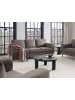 Beliani 3-Sitzer Sofa LOUSTO in Braun/Schwarz - (W) 213 x (H) 85 x (L) 65 cm