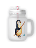 Mr. & Mrs. Panda Einmachglas Pinguin Angler ohne Spruch in Transparent