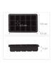 relaxdays 3 x Eiswürfelform in Schwarz - (B)15x (H)3 x (T)9,5 cm