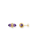 Thomas Sabo Ohrstecker Mit Violettem Onyx Kristall in gold, lila, weiß