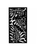 UNUS Metallbild schwarz Wandbild Monstera modern  120x60cm in Schwarz
