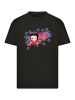 F4NT4STIC T-Shirt Betty Boop Purple Stars And Dots in schwarz