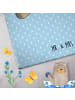 Mr. & Mrs. Panda Handtuch Schnabeltier Mut ohne Spruch in Blau Pastell
