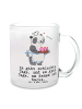 Mr. & Mrs. Panda Glas Panda Backen mit Spruch in Transparent