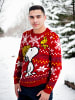 Snoopy The Peanuts Snoopy Winterpullover Winter Strick Pullover Ugly Sweater in rot