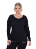 MIAMODA Langarmshirt in schwarz