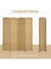 HOMCOM Paravent-320L x 1,6B x 170H cm-Naturholz