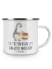Mr. & Mrs. Panda Camping Emaille Tasse Junggesellenabschied Spaß... in Weiß