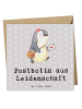 Mr. & Mrs. Panda Einladungskarte Postbotin Leidenschaft mit Spruch in Grau Pastell