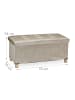 relaxdays Sitzbank in Creme - (B)76 x (H)34 x (T)38 cm