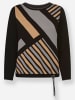 WITT WEIDEN Langarm-Pullover in schwarz-camel-gemustert
