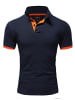 behype Poloshirt BASE in navy