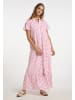 IZIA Damen Maxikleid Mit Allover-Print in Pink