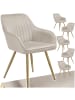 tectake Polstersessel gepolstert, in Samtoptik, gesteppt, 58 x 62 x 82 cm