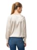 Zero  Satinbluse mit Strickbündchen in French Oak