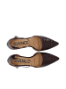Bianco Pumps in BurgundyCrocoPatent