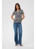 Kaffe T-Shirt kurzarm KAbella Regular fit in Black Deep/Chalk s animal
