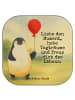 Mr. & Mrs. Panda Glas-Untersetzer Pinguin Luftballon Design mit ... in Weiß
