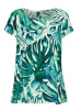 Alba Moda Florale Schlupfbluse mit Schößchen in grün