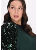 faina Women Plus Size Blouse in Black Green