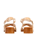 Divine Factory Leder-Absatzsandalen Alénoa Beige