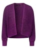 Zero  Kurze Strickjacke Grobstrick in Deep Plum