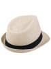 styleBREAKER Trilby Hut in Natur / Midnight-Blue