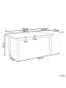 Beliani Esszimmertisch SOLA in Weiß/Braun - (W) 90 x (H) 75 x (L) 140 cm