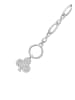 faina Women Chain Link Bracelet With Pendant in Silver