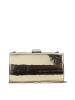 Jimmy Choo Gold Leder Clutch Tasche
