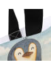 Mr. & Mrs. Panda Shopper Pinguin Lolli Design mit Spruch in Weiß