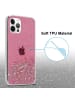 cadorabo Hülle für Apple iPhone 12 PRO MAX Glitter in Rosa mit Glitter