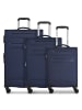 Worldpack Chicago 4 Rollen Kofferset 3-teilig mit Dehnfalte in dark-blue