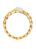 Lulu & Jane Ring gelbgold Muschelkernperle weiß in gelbgold