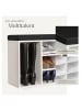 tectake Schuhregal mit Sitzpolster 103,5x48x30cm