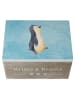 Mr. & Mrs. Panda Aufbewahrungsbox Pinguin mHerzieren ohne Spruch in Eisblau