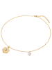 Valero Pearls Halskette aus Edelstahl mit Preciosa und Süßwasser-Zuchtperle in gelbgold