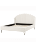 Beliani Doppelbett AMBILLOU in Weiß/Schwarz - (W) 177 x (H) 126 x (L) 214 cm
