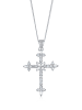 Elli Halskette 925 Sterling Silber Kreuz in Silber