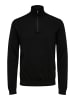 SELECTED HOMME Pullover SLHBERG HALF ZIP CARDIGAN in Schwarz