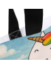 Mr. & Mrs. Panda Shopper Tasche Einhorn Herz Design ohne Spruch in Weiß