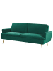 Beliani Schlafsofa VETTRE in Grün/Gold - (W) 210 x (H) 88 x (L) 84 cm