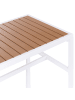 Beliani Gartentisch AVETRANA in Weiß/Braun - (W) 50 x (H) 90 x (L) 150 cm